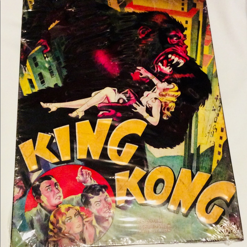 King Kong Fay Ray Embossed Tin Metal 9in. x 13in.